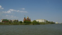 Вид на город с реки Кубань.