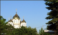 Видны купола Свято-Вознесенского храма. 