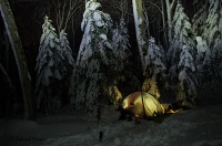 зимняя ночевка в пихтарнике