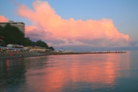 Закат на Сочинском пляже
