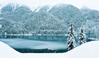 Озеро Рица зимой 2