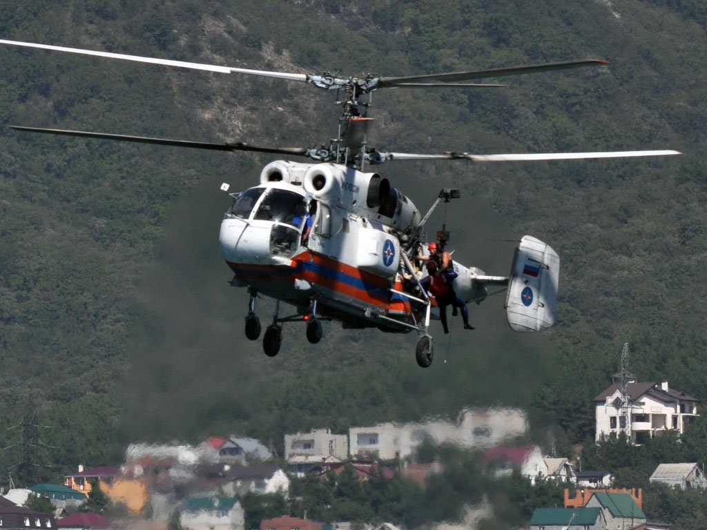 Ка-32 эвакуация "пострадавшего"