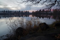 Озеро после заката