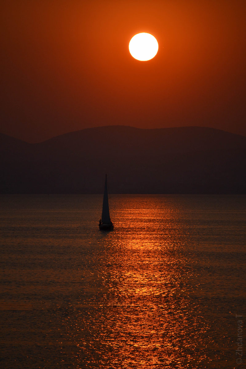 Закат у черного моря 