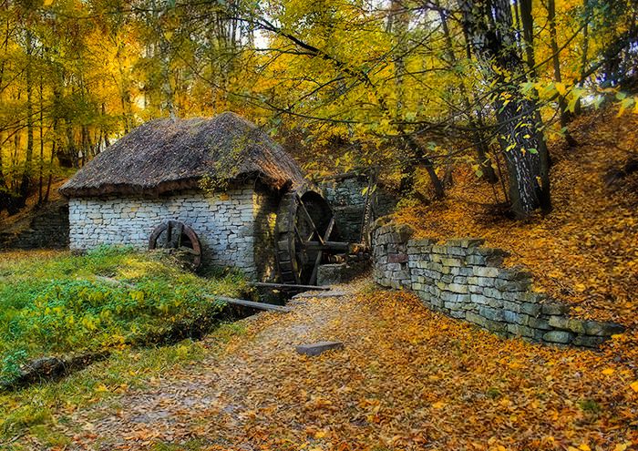 осень на старой мельнице...